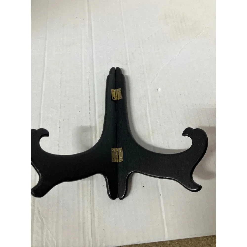 Black Wooden Easel Display Stand Folding‎ Picture Plate Holder Decorative